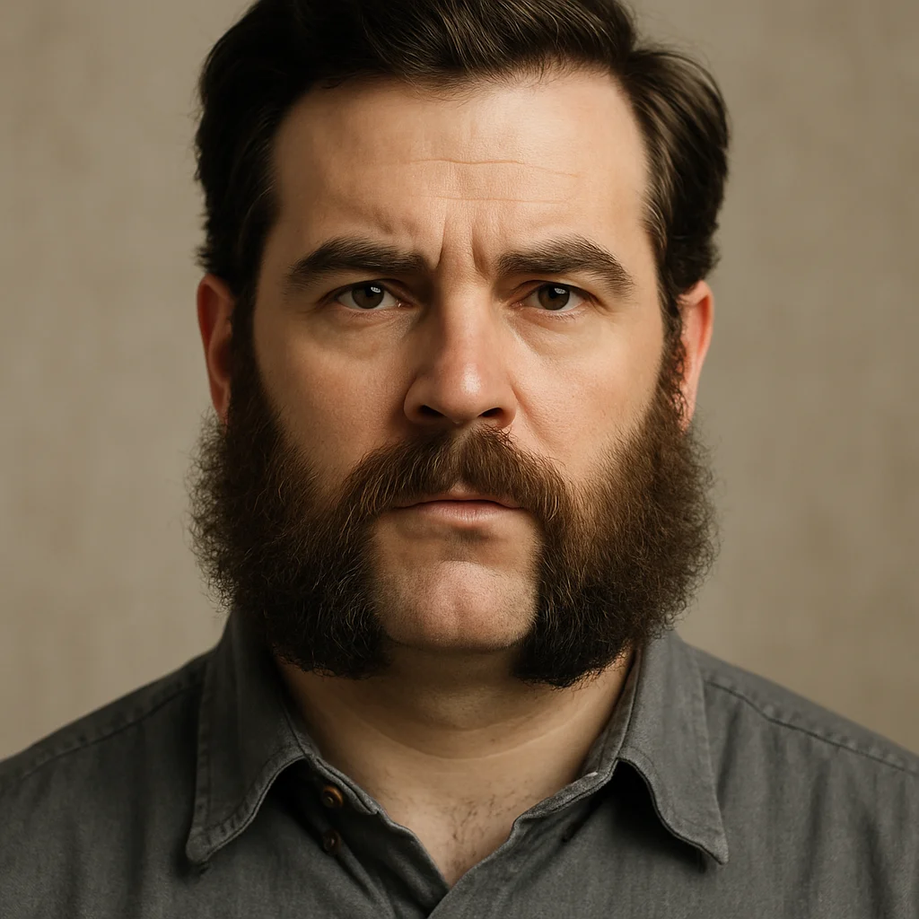 Top 4 Stunning Sideburn-Focused Beard Styles for Men in 2025 2 Sideburn-focused beard styles on men showing mutton chops and Wolverine beard.