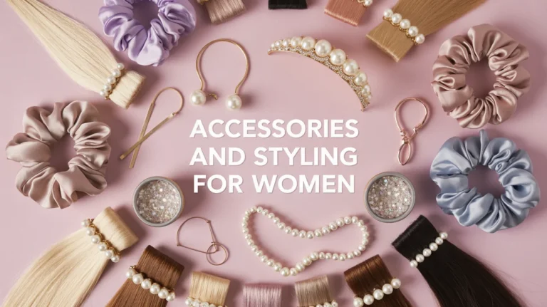 Hair accessories including clips, scrunchies, and headbands